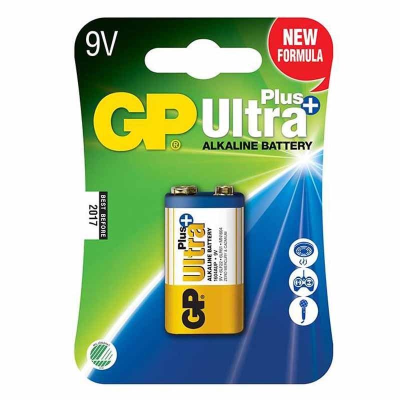 Batteri GP Ultra Plus 9 volt 1 stk.(XUX)