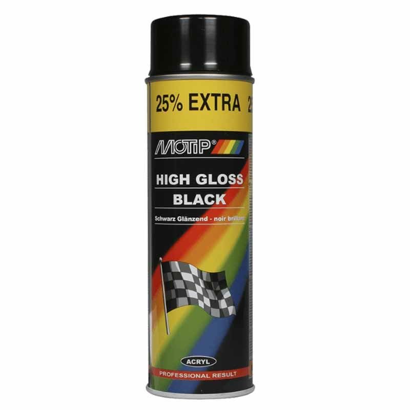 Blanksort spraymaling Motip 400 ml