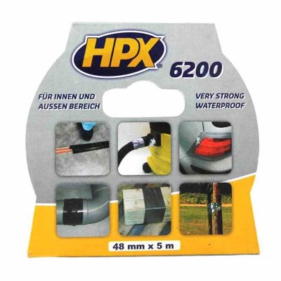 Gaffatape sort 50 mm x 5 m HPX