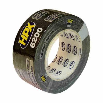 Gaffatape sort 50 mm x 25 m HPX
