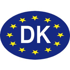 Dk skilt m/ EU stjerner i stor