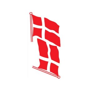 DK flag p stang m/ 2 stk.