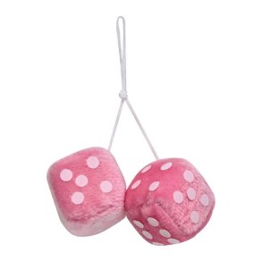 Terning i pink 6 x 6 cm