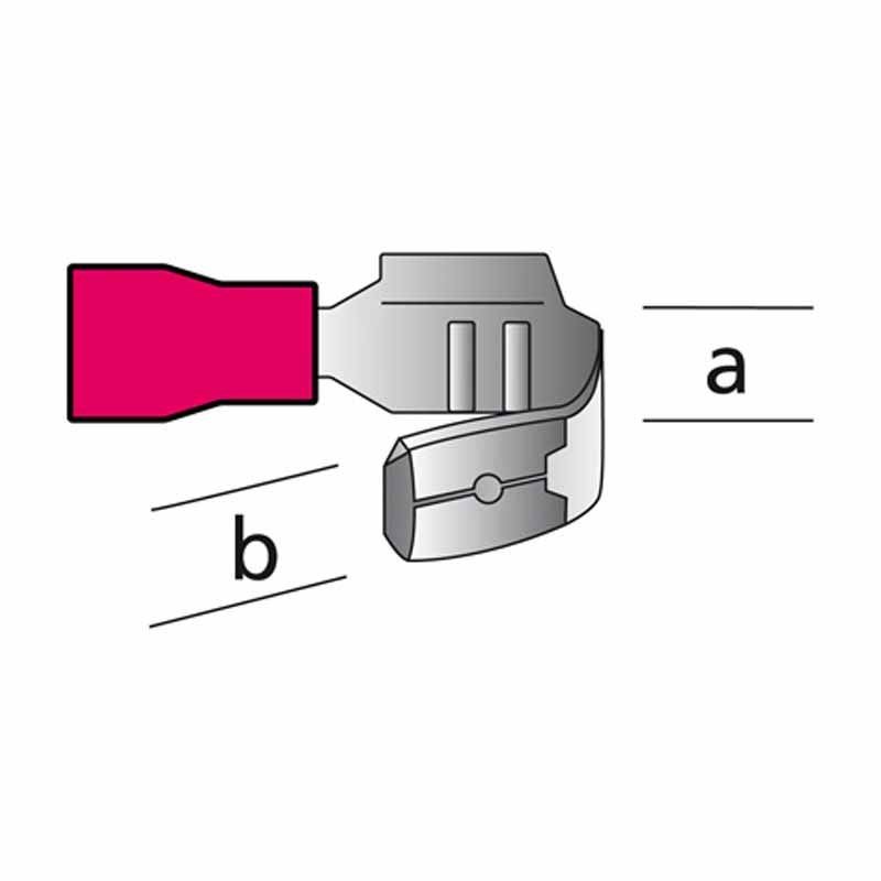 Kabelsko hun m/eksta rd 6,3mm 10 stk.