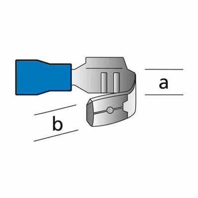 Kabelsko hun m/eksta bl 6,3mm 10 stk.