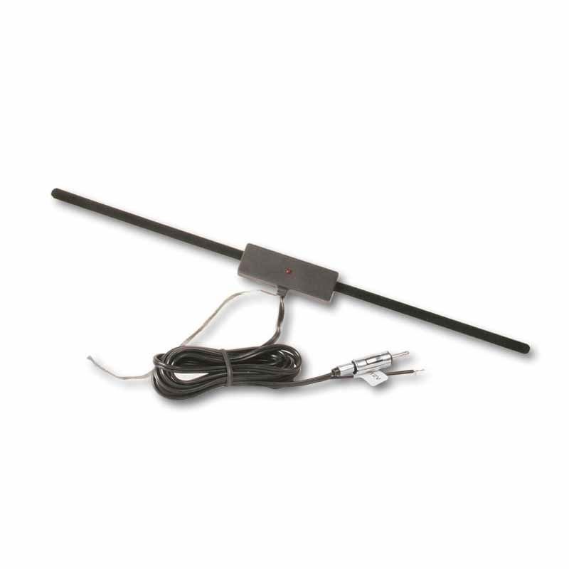 Antenne til for- eller bagruden