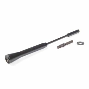 Antennestav alu 17 cm sort 5/6mm gevind