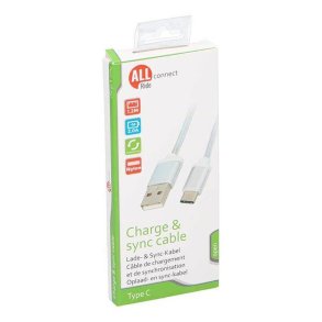 Ladekabel til USB Type C i Nylon Alr